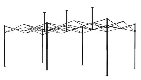 Pawilon handlowy ekspresowy - 3x6 m - zielony