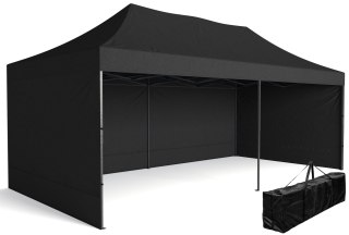 Pawilon handlowy ekspresowy - 3x6 m - czarny