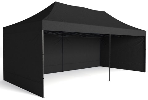 Pawilon handlowy ekspresowy - 3x6 m - czarny
