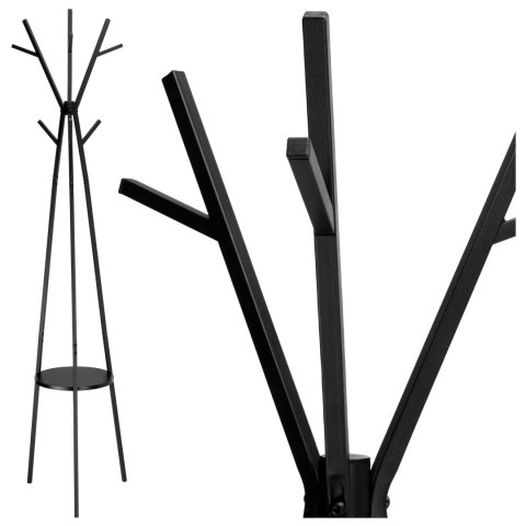 Wieszak stojący czarny PILUR