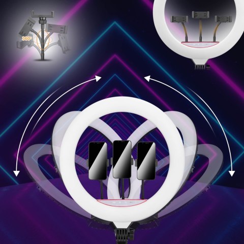 Lampa pierścieniowa LUMO LED RGB ring do filmów zdjęć makijażu